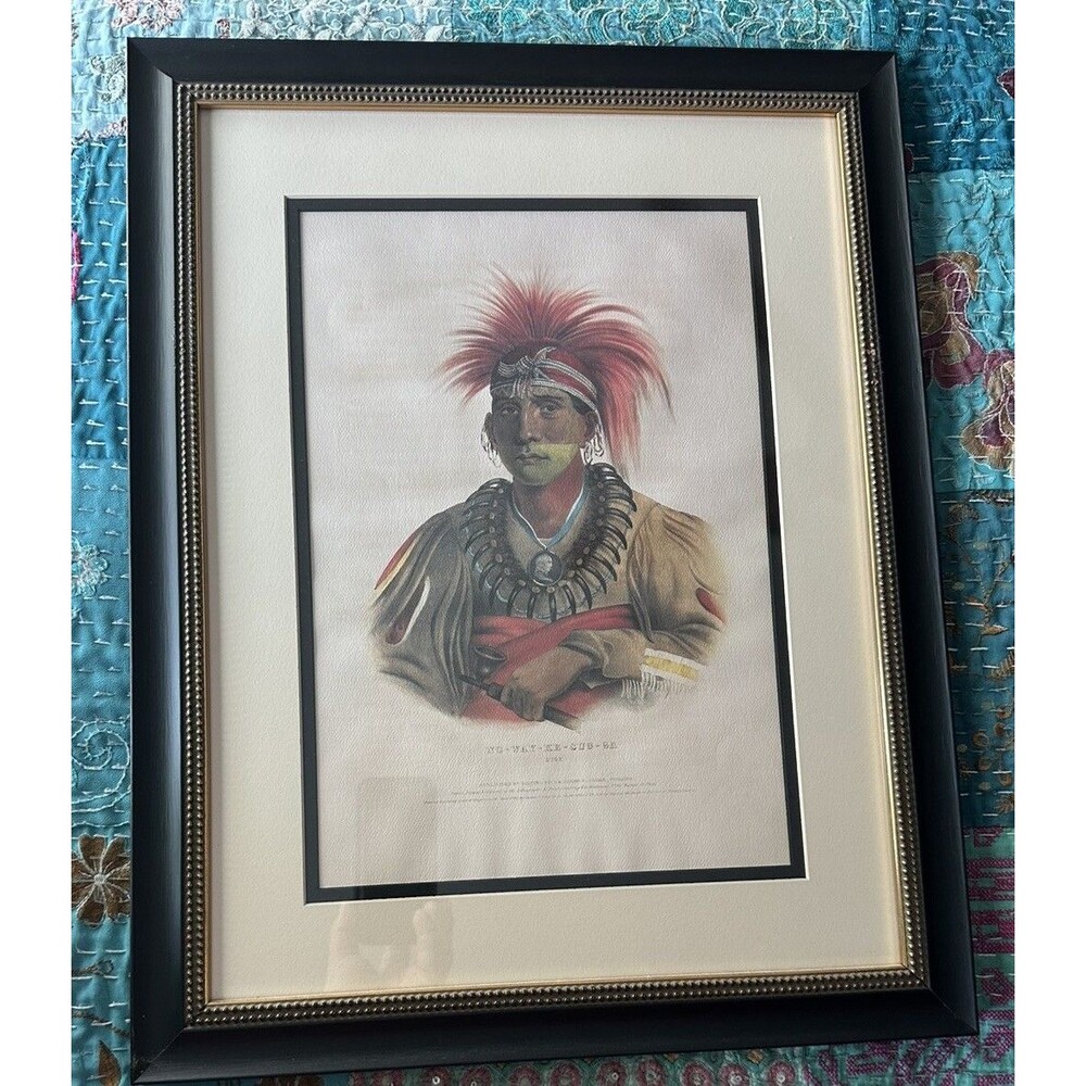Otoe No-Way-Ke-Sug-Ga Portrait Kenney & Hall Framed Lithograph
